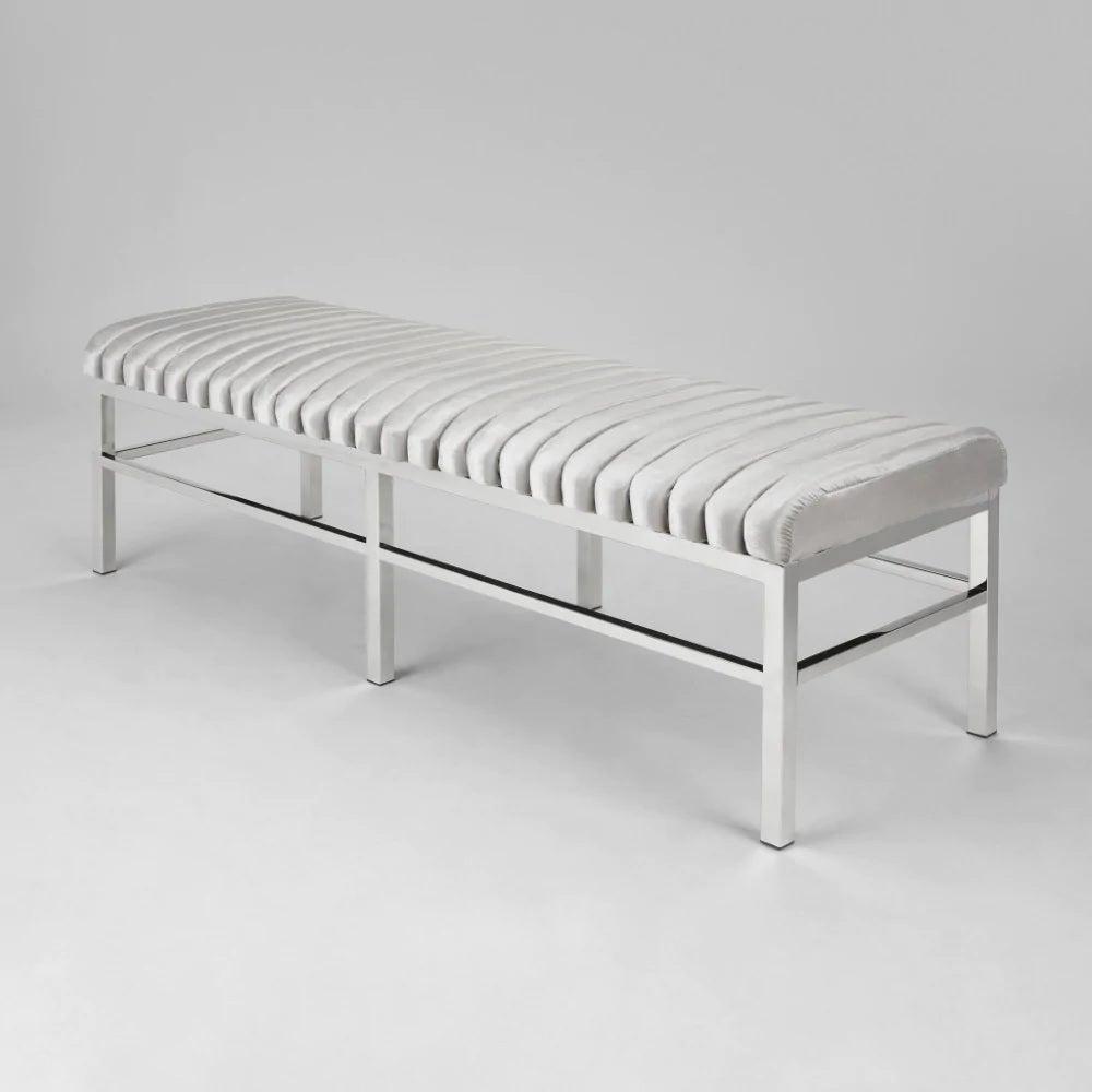 CHANNEL Bench GY-BC-7936 E.Grey Velvet