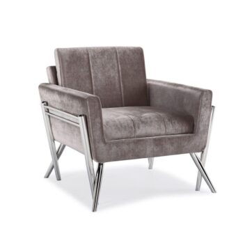MORGAN Lounge chair GY-AC-8112 E-Grey Velvet