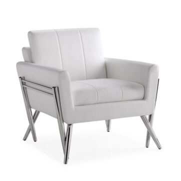 MORGAN Lounge chair GY-AC-8112 Aspen White Leatherette