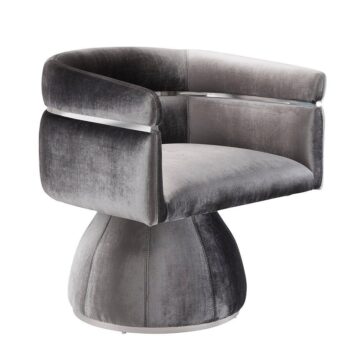 OBI CHAIR GY-LC-8376 CHARCOAL VELVET