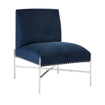 BARRYMORE Lounge chair GY-AC-7932 Blue velvet