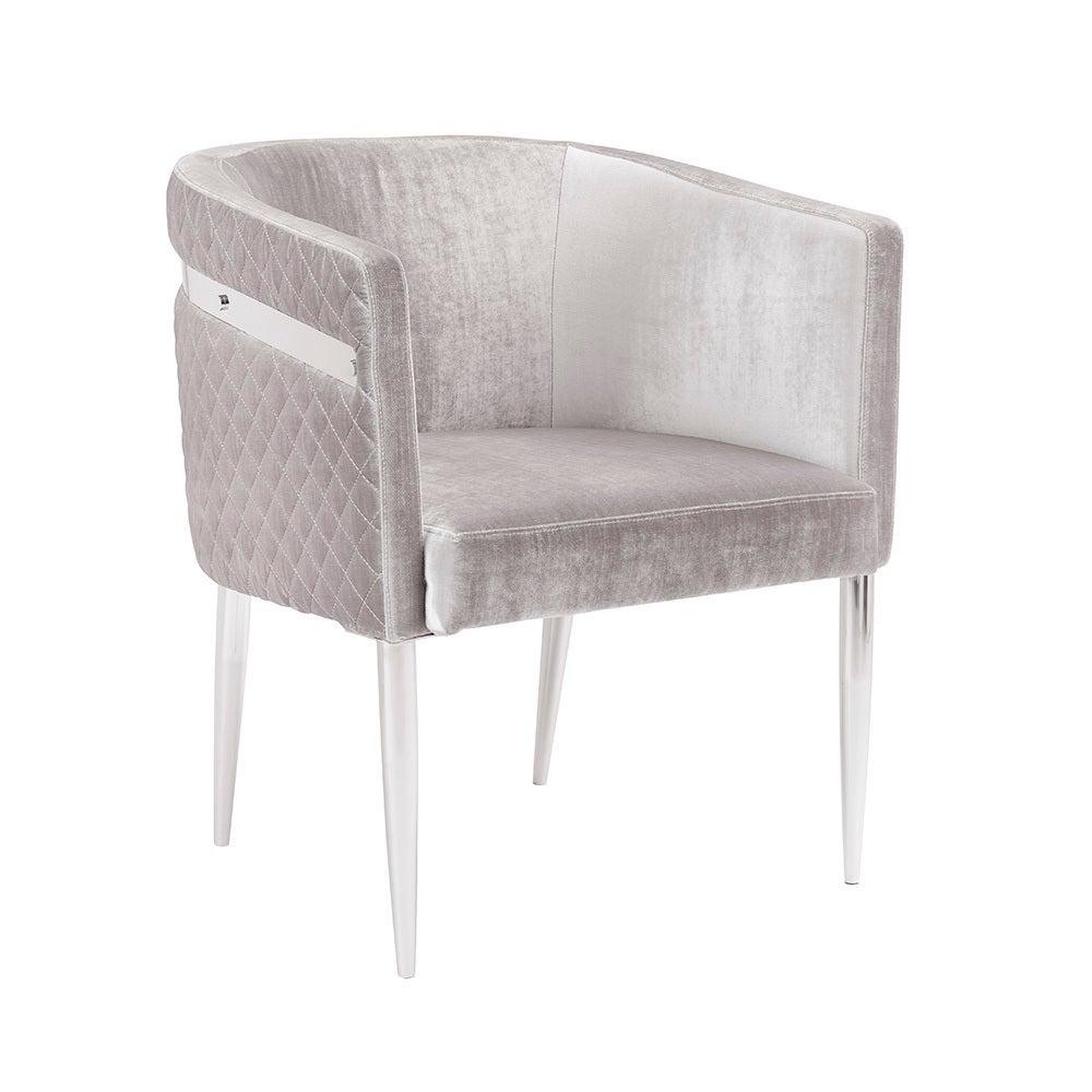 Anastasia Accent Chair GY-AC-8200 Grey Velvet