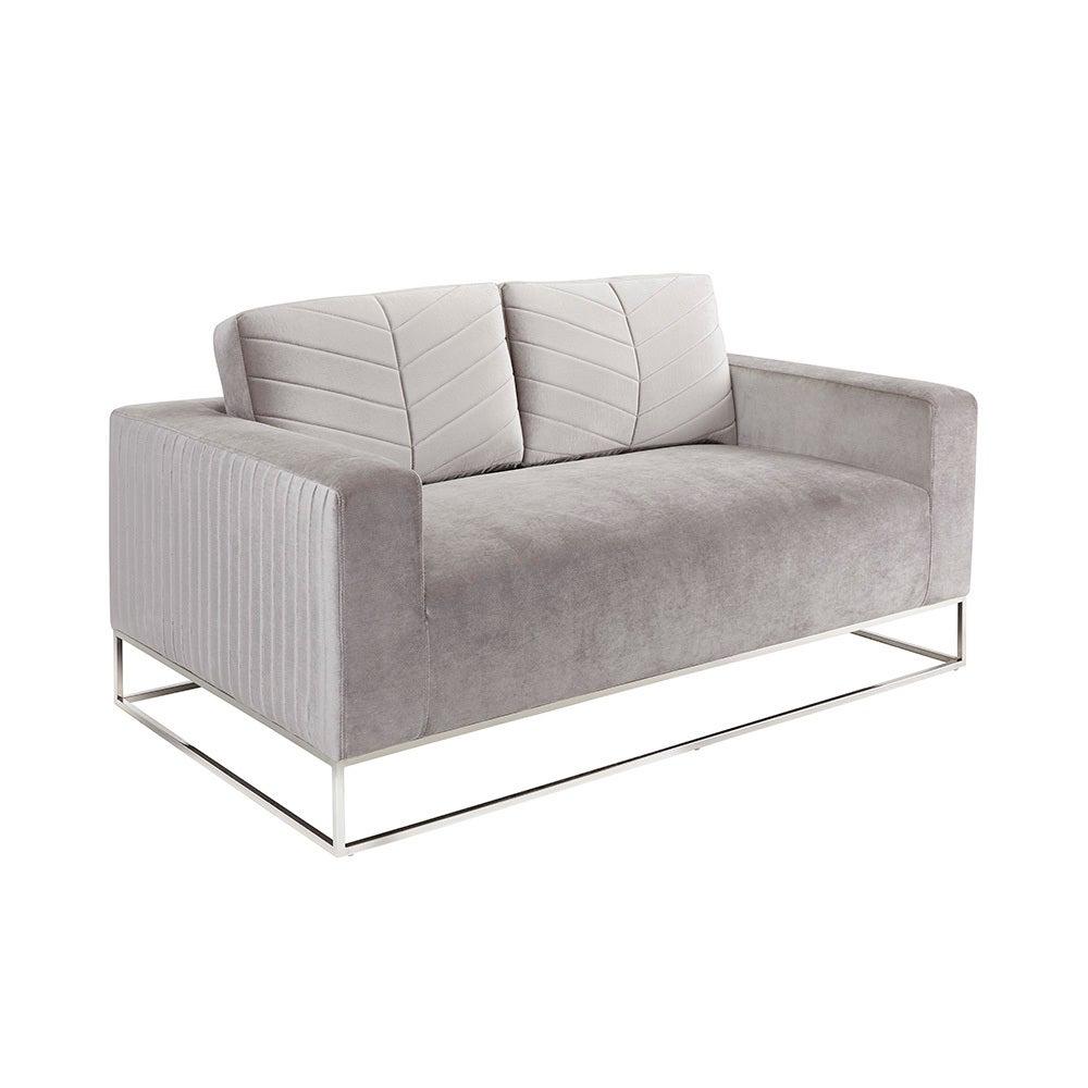 FRANKLIN 2 seater, GY-LS-8145 Grey Velvet