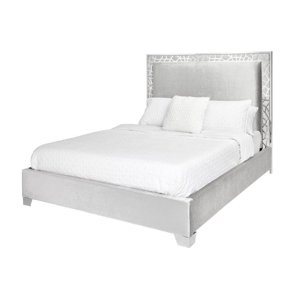 WELLINGTON KING BED GY-BED-7982K E-Grey Velvet