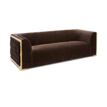BERGEN sofa GY-SF-8527G Contessa-Java color gold steel finish