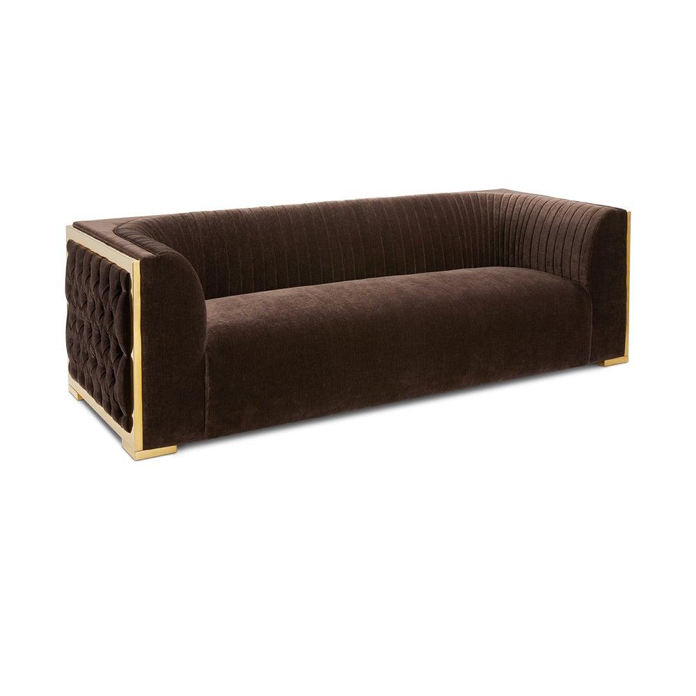 BERGEN sofa GY-SF-8527G Contessa-Java color gold steel finish