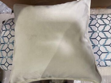 Ivory CUSHION WITH ZIPPER-POLY FILLER