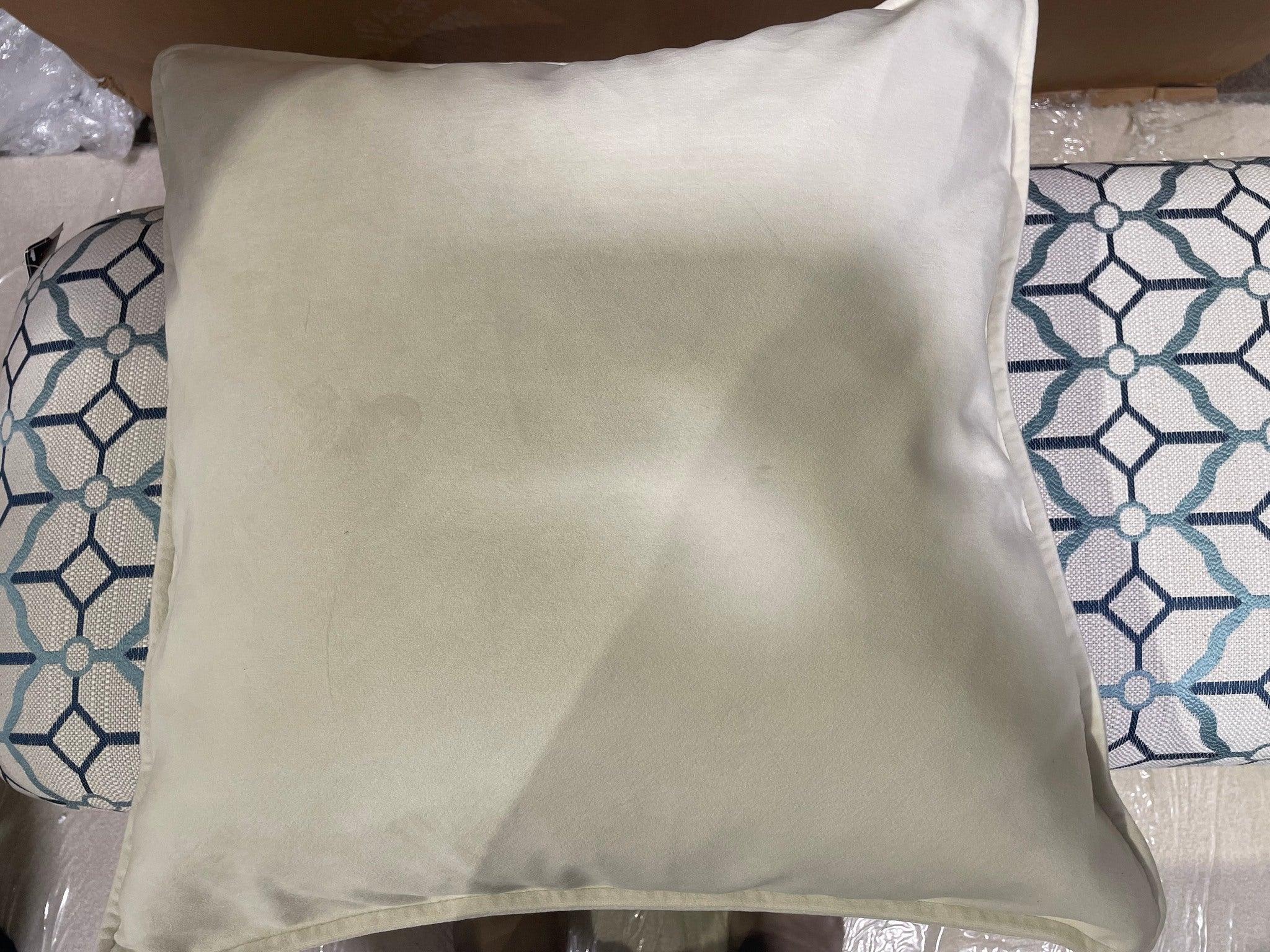 Ivory CUSHION WITH ZIPPER-POLY FILLER