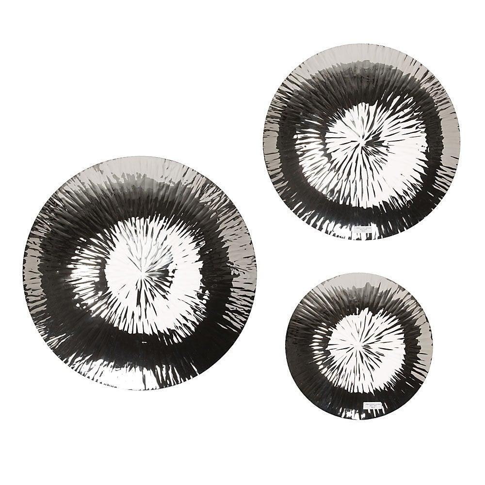 Wall Hanging Plate (set of 3) Nickle Plated