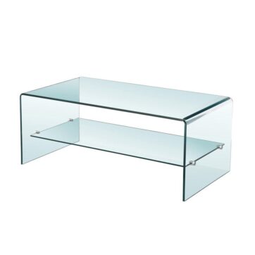 BENT GLASS Coffee Table GY-S02CT-12 With Shelf