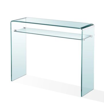 BENT GLASS Console Table GY-S02CST-12 With Shelf