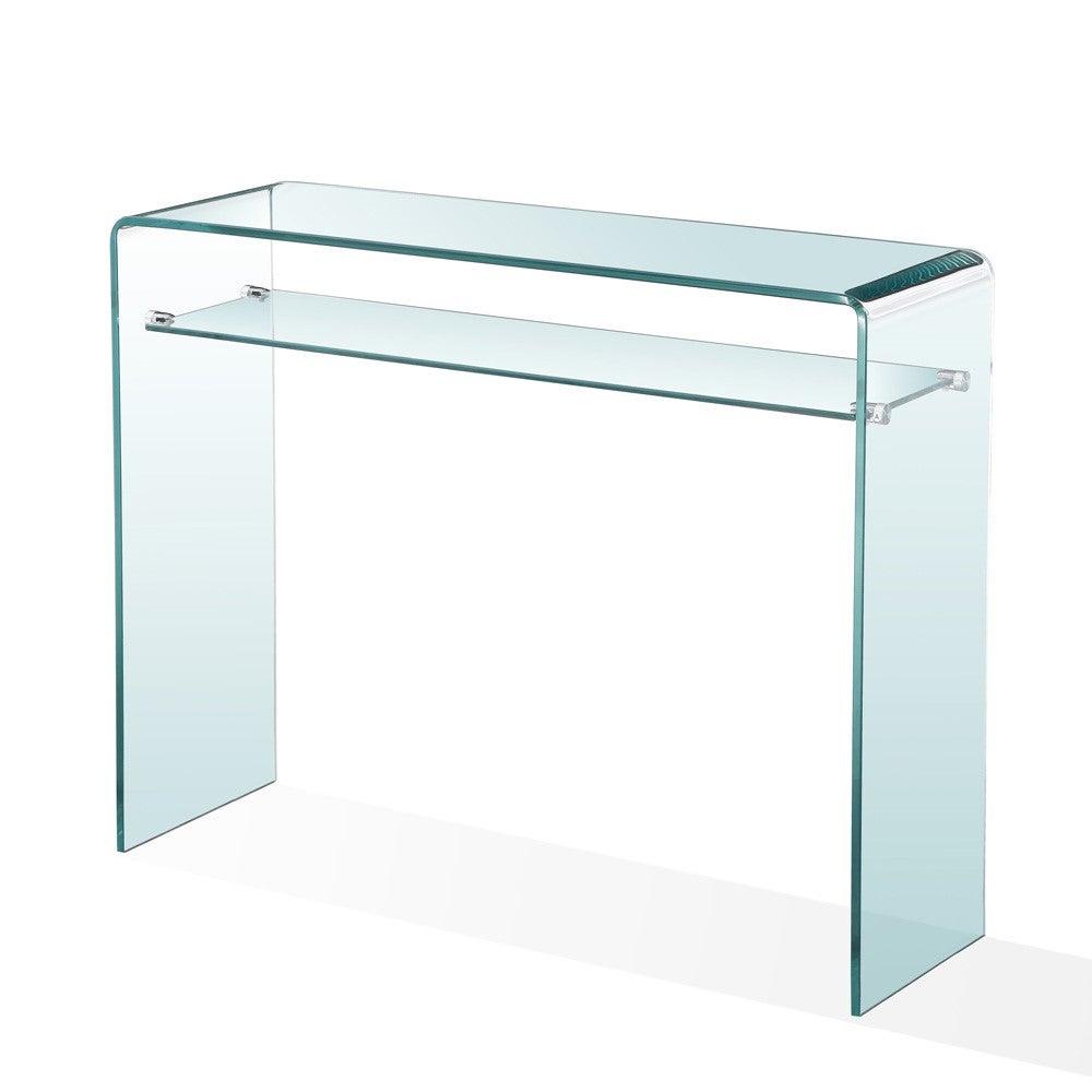 BENT GLASS Console Table GY-S02CST-12 With Shelf