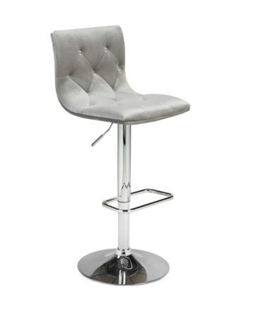 CRYSTAL Bar Chair GY-8120 Grey Velvet