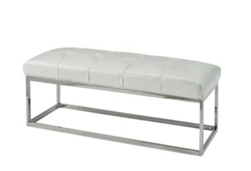 MODERN SS Bench GY-BC8415S White PU
