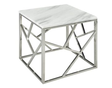 CAROLE End Table GY-ET2051214-M Faux Marble Top Carole