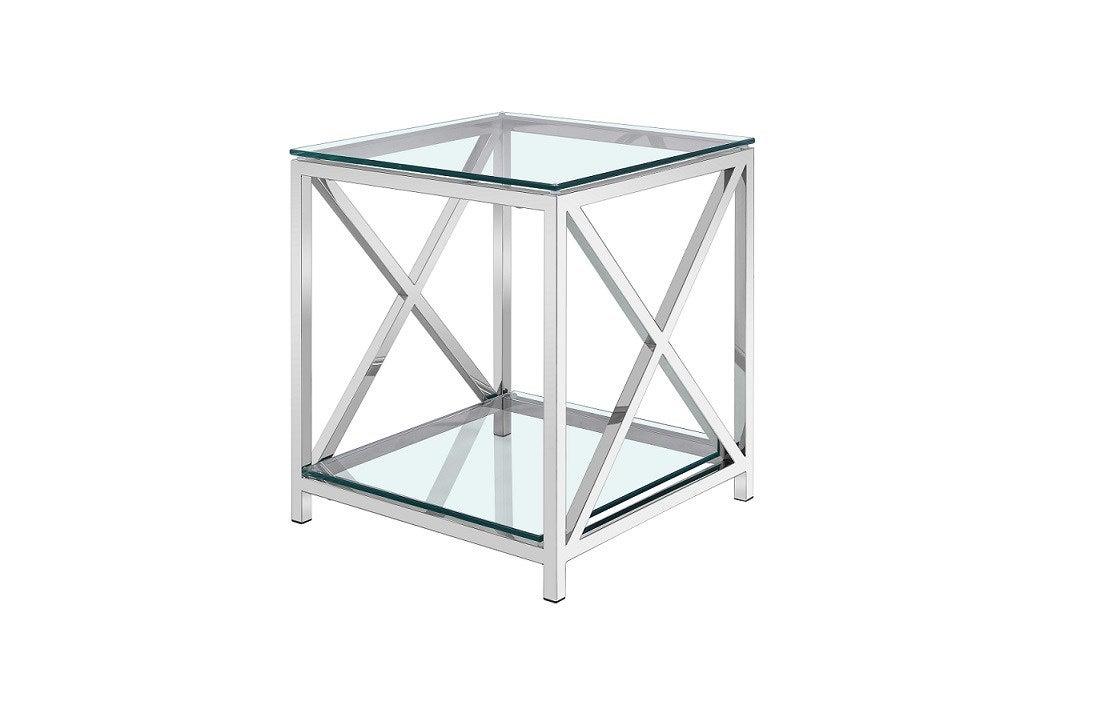 ELSA End Table GY-ET-SX0302  w/ Mirror shelf