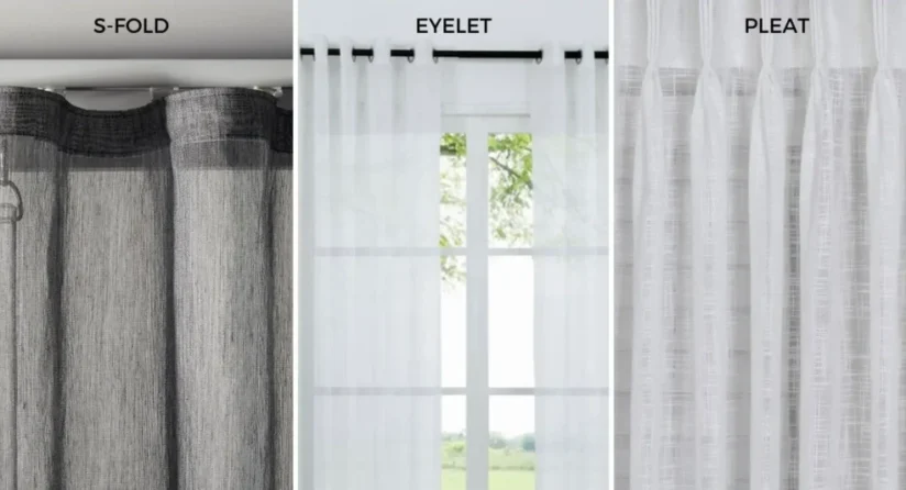 types-of-sheer-curtain-headings-sfold-eyelet-pleat