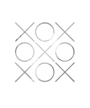 Wall Decor X & O set of 9 - BIG SILVER